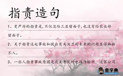 指責(zé)造句
