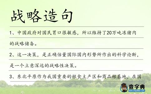 戰略造句