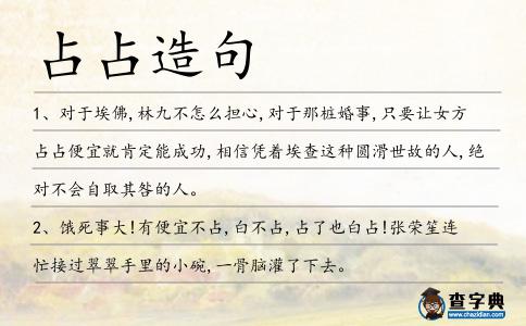 占占造句