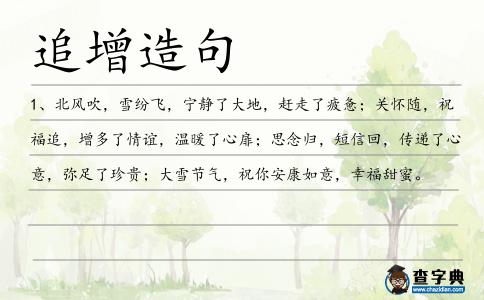 追增造句