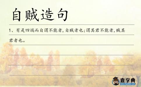 自賊造句