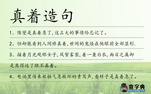 真著造句