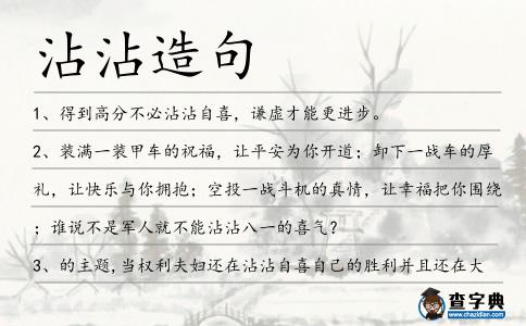 沾沾造句