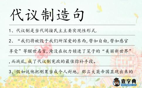 代議制造句