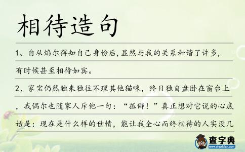 相待造句