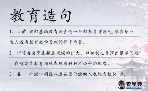 教育造句