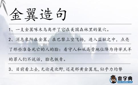 金翼造句