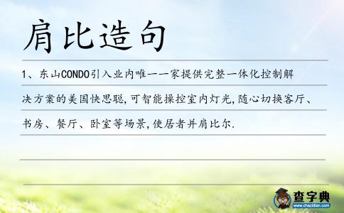 肩比造句