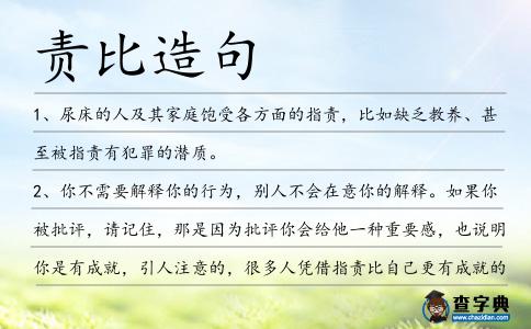 責(zé)比造句