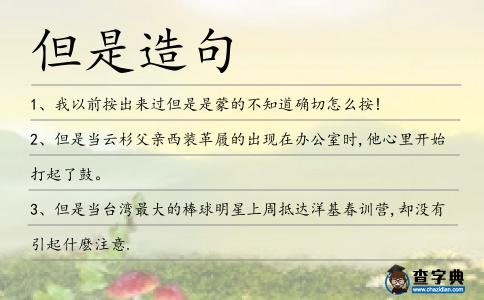 但是造句