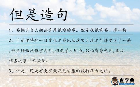 但是造句