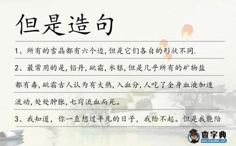 但是造句
