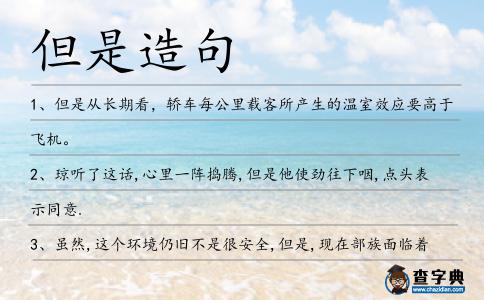 但是造句