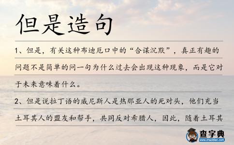 但是造句