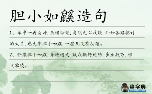 膽小如鼷造句