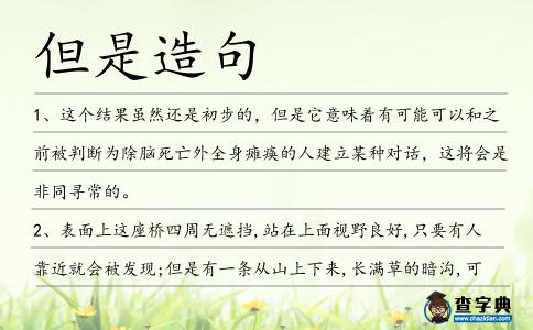 但是造句