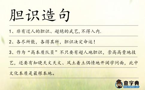 膽識造句