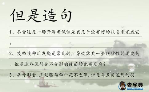 但是造句