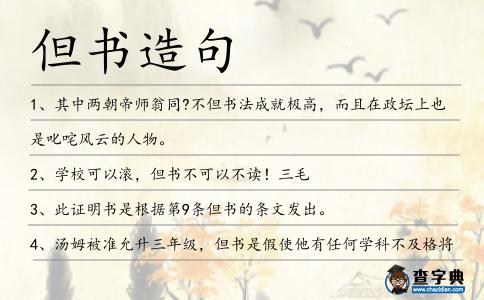 但書造句