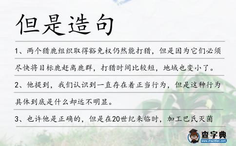 但是造句