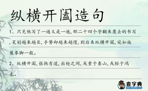 縱橫開闔造句