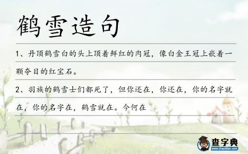 鶴雪造句