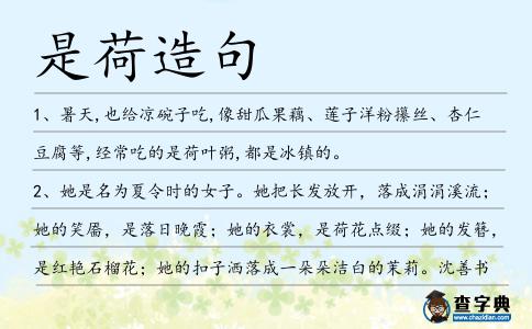 是荷造句