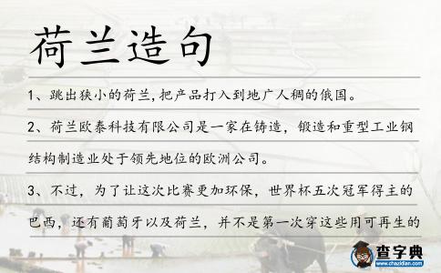 荷蘭造句