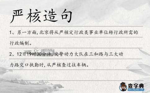 嚴(yán)核造句