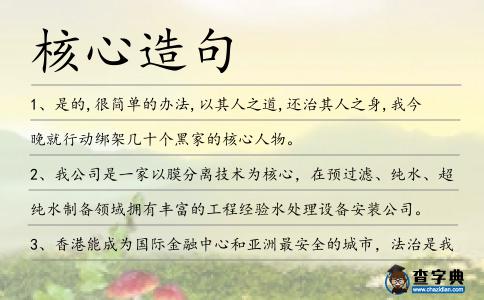 核心造句