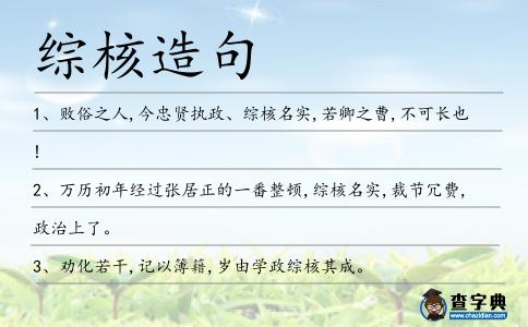 綜核造句