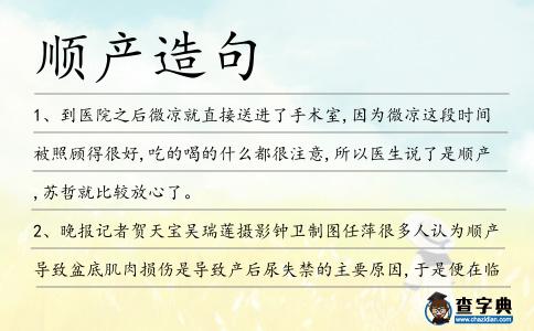 順產造句