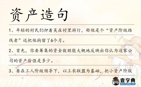 資產造句