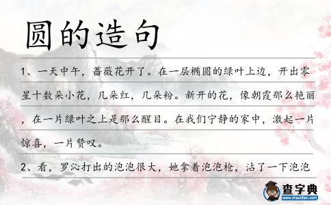 圓的造句
