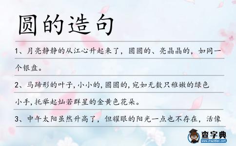 圓的造句