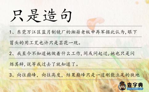 只是造句