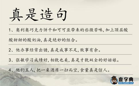 真是造句