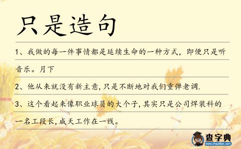 只是造句