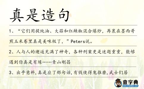 真是造句