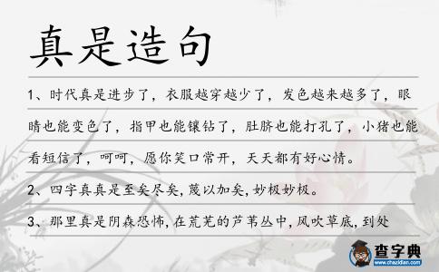 真是造句