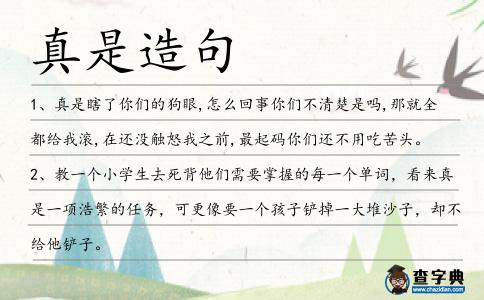 真是造句