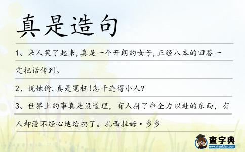 真是造句