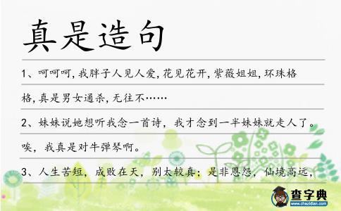 真是造句