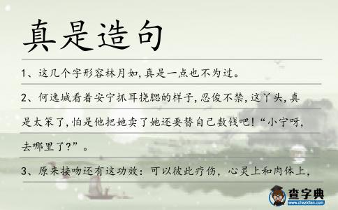 真是造句