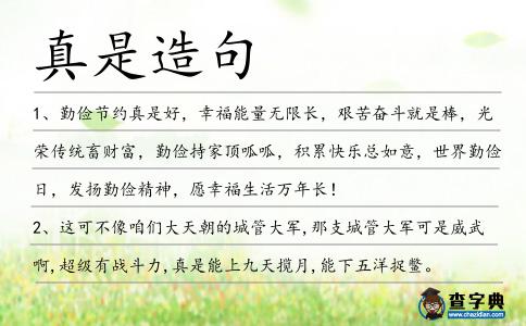 真是造句