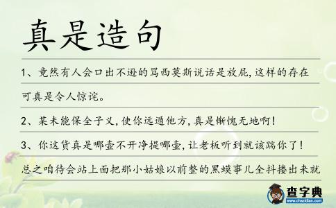 真是造句