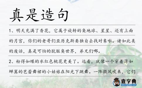 真是造句
