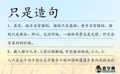 只是造句