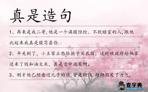 真是造句