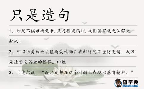 只是造句